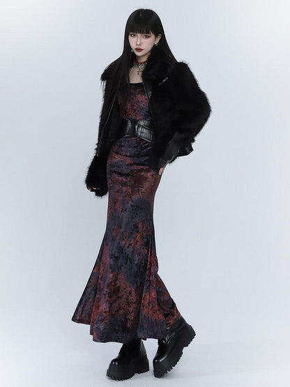 LADYGHOST Ghostly Red Mermaid Fishtail Women&
