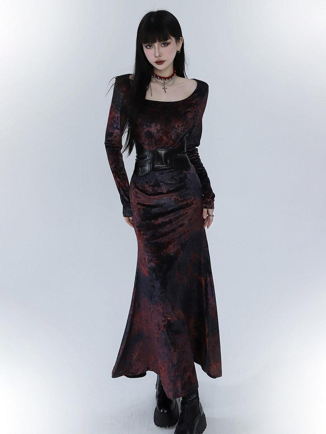 LADYGHOST Ghostly Red Mermaid Fishtail Women&