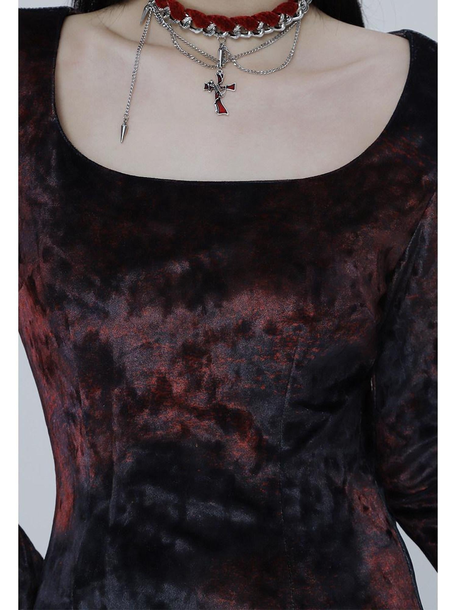 LADYGHOST Ghostly Red Mermaid Fishtail Women&