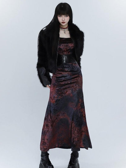 LADYGHOST Ghostly Red Mermaid Fishtail Women&