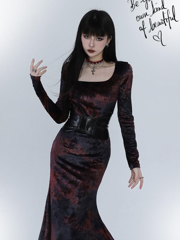 LADYGHOST Ghostly Red Mermaid Fishtail Women&