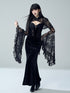 LADYGHOST_Gothic_Lace_Glossy_Paneled_Bell_Sleeve_Women&