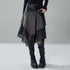 LADYGHOST_Grey_Asymmetric_Gothic_Punk_Patchwork_Snake_Buckle_Women&