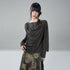 LADYGHOST_Korean_Faux_Layered_Button_Slim_Fit_Solid_Lyocell_Women&
