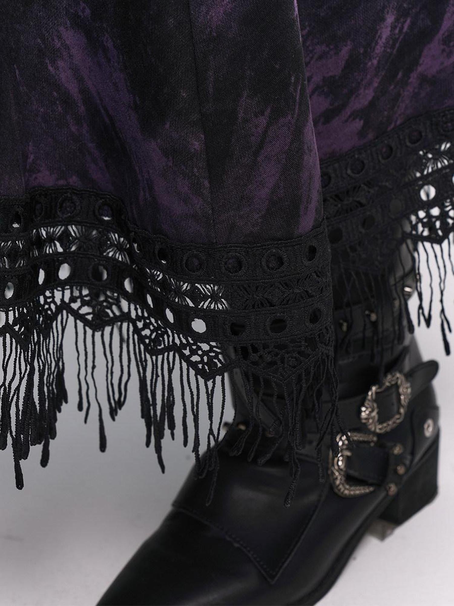 LADYGHOST Purple A Line Long Chic Sassy Mature Women&