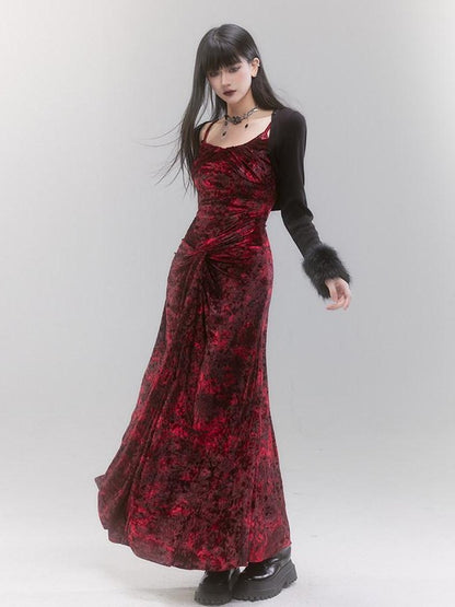 LADYGHOST Red Ghost Girl Bodycon Slim Fit Women&