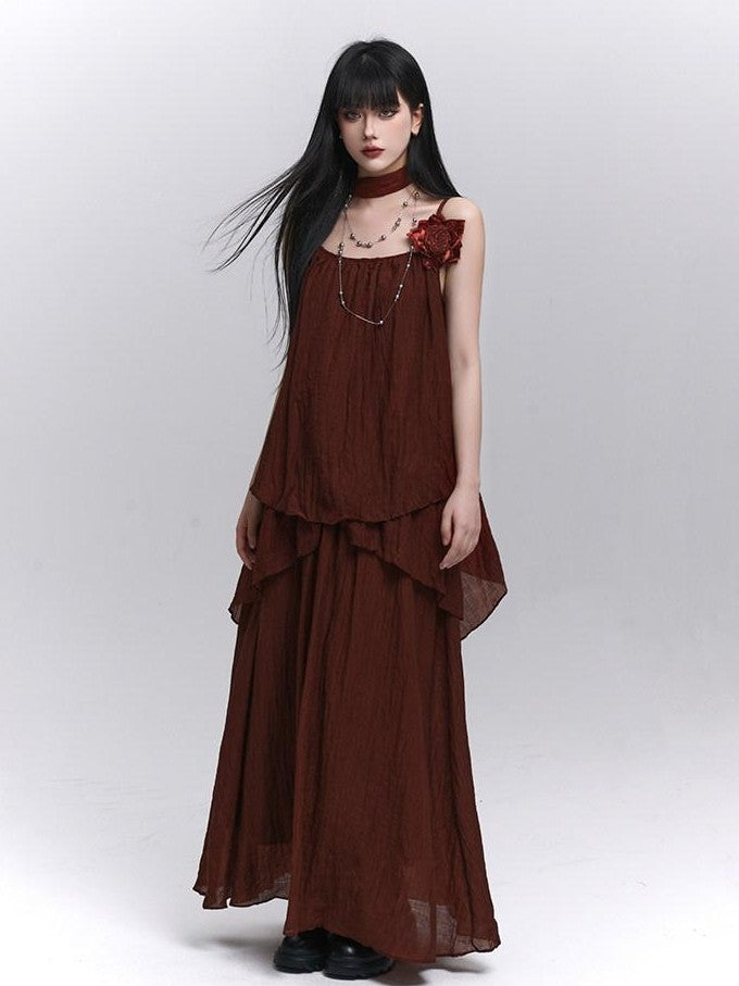 LADYGHOST Red Ghostly Ethereal Aloof Matching Set Women&