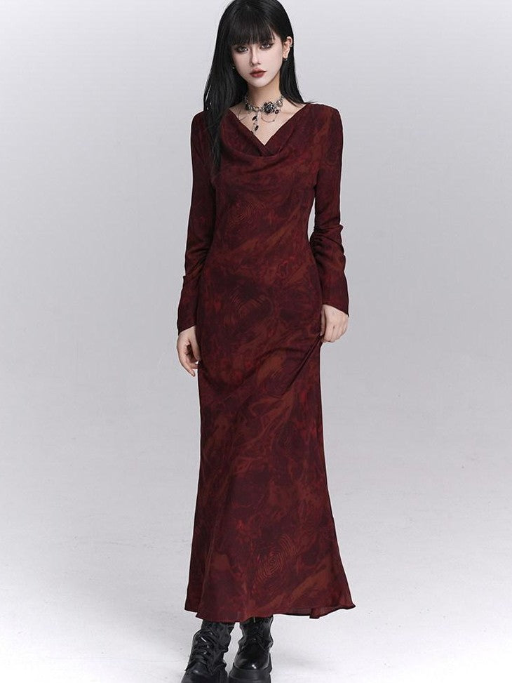 LADYGHOST Red Long Sleeve Ghost Girl Print Women&