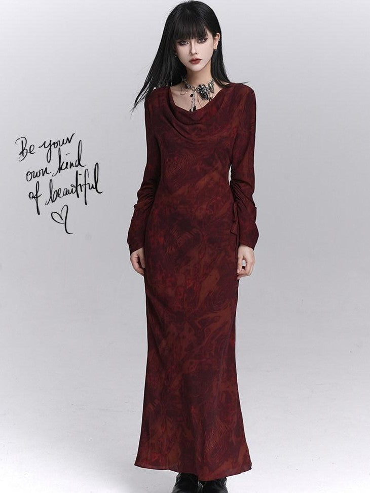 LADYGHOST Red Long Sleeve Ghost Girl Print Women&