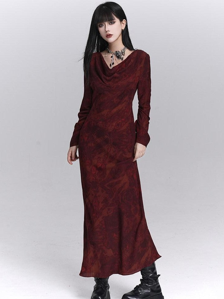 LADYGHOST Red Long Sleeve Ghost Girl Print Women&