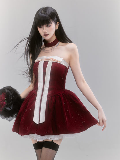 LADYGHOST_Shiny_Sequined_Sweet_Spicy_Fitted_Puffball_Women&
