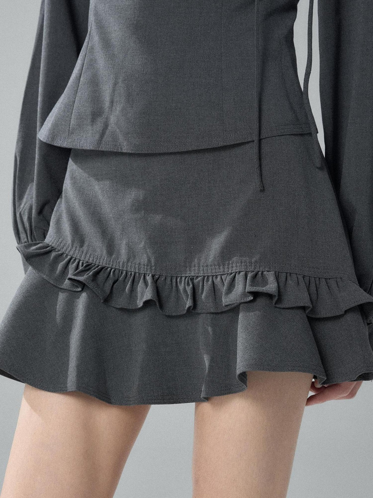 LADYGHOST Solid Collared Shirt Long Sleeve Slim Fit Women&