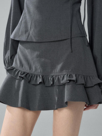 LADYGHOST Solid Collared Shirt Long Sleeve Slim Fit Women&