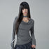 LADYGHOST_Solid_Cowl_Neck_Ruched_High_Waist_Slim_Fit_Women&