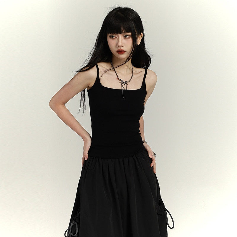 LADYGHOST_Sweet_Spicy_American_Small_Strap_Mini_Top_Versatile_Sexy_Women&