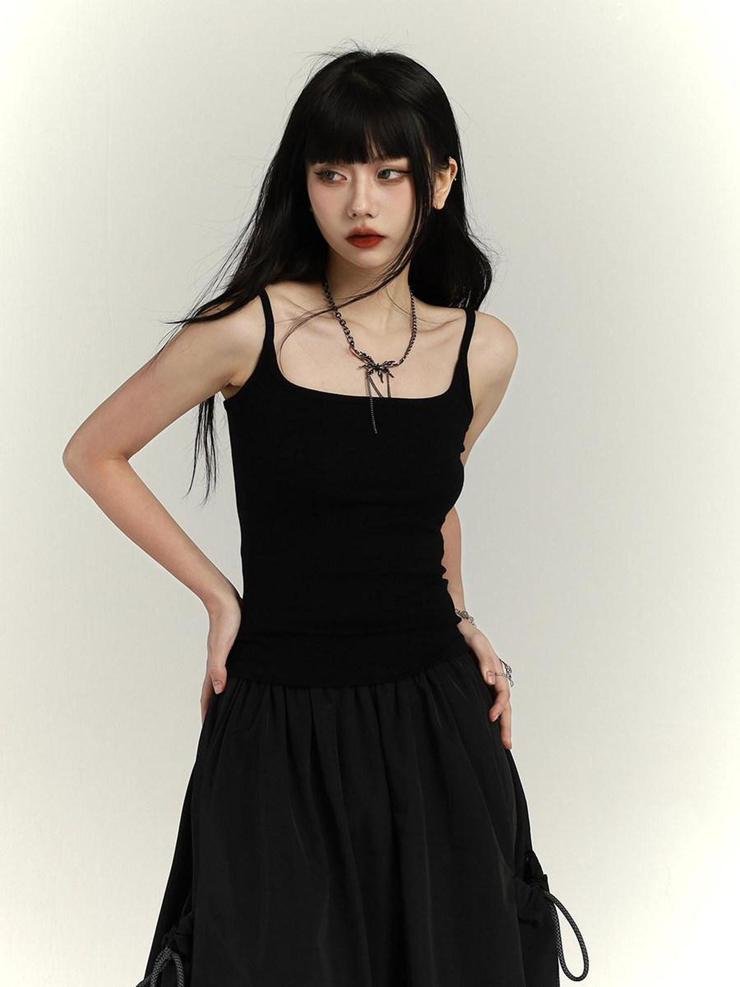 LADYGHOST Sweet Spicy American Small Strap Mini Top Versatile Sexy Women&
