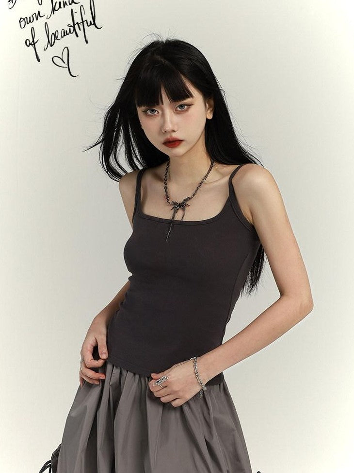 LADYGHOST Sweet Spicy American Small Strap Mini Top Versatile Sexy Women&