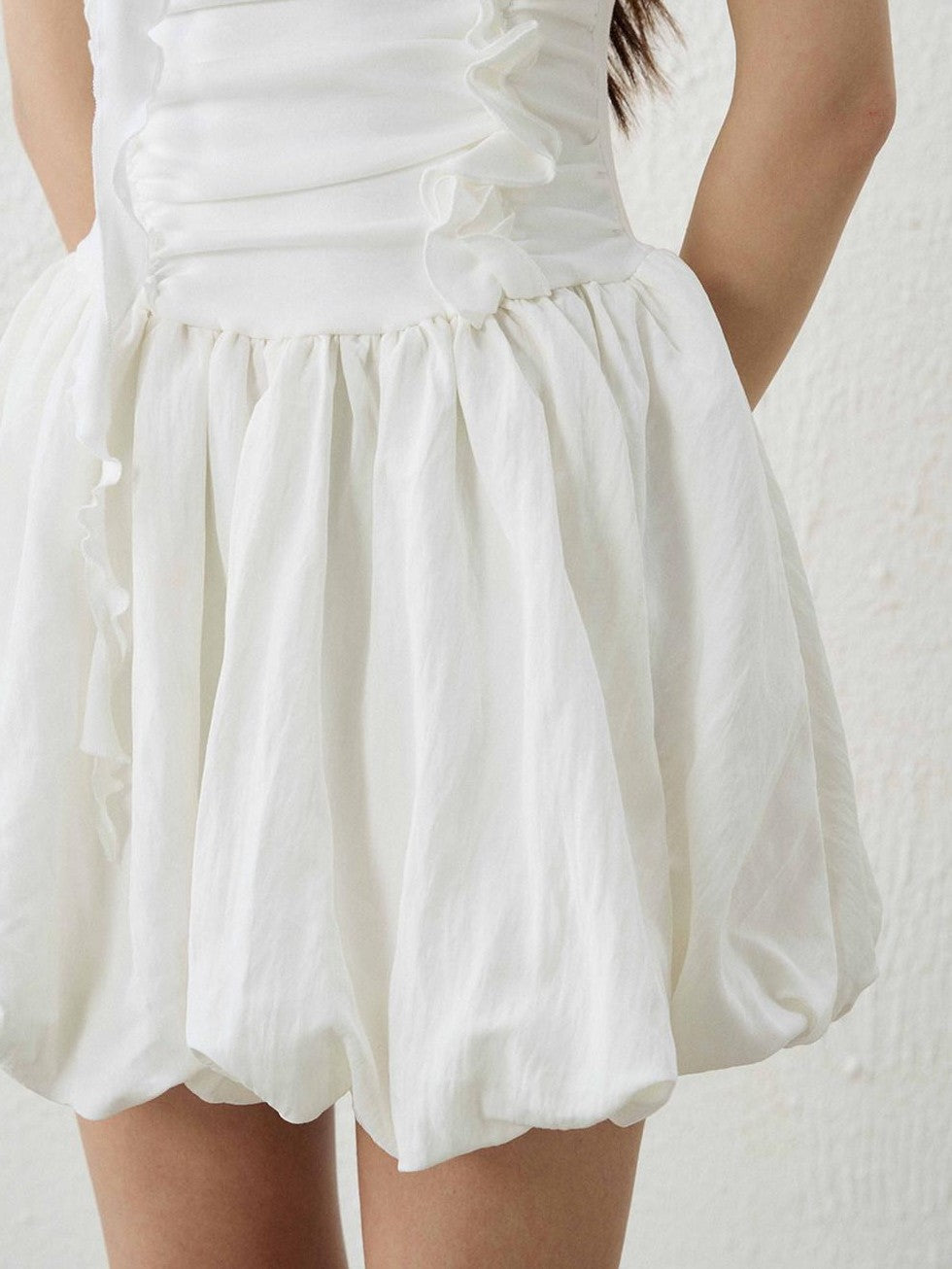 LADYGHOST White Ethereal Ballerina Puff Bouffant Women&