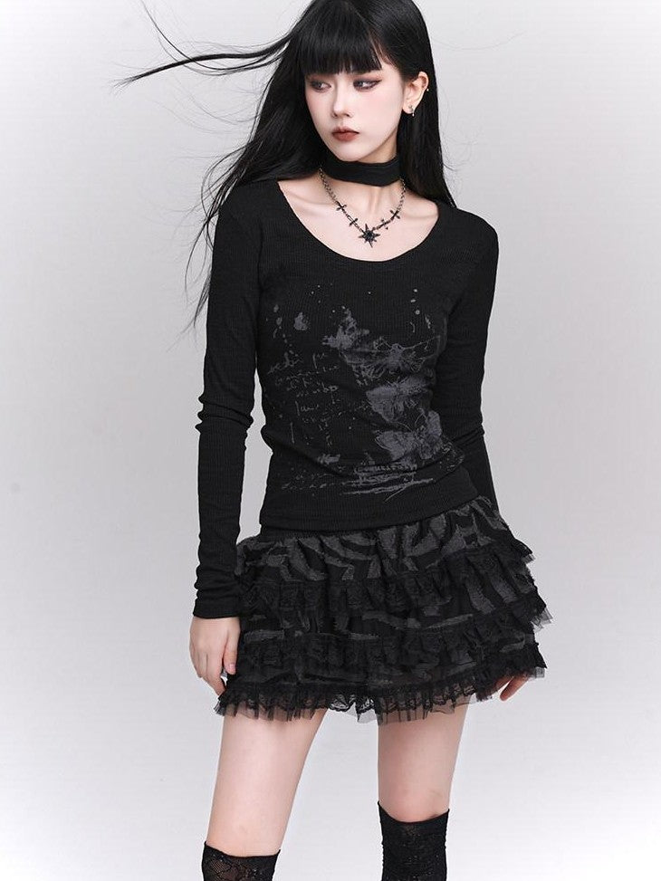 LADYGHOST White Ghost Girl Print Base Layer Women&