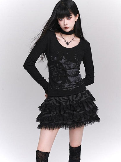 LADYGHOST White Ghost Girl Print Base Layer Women&