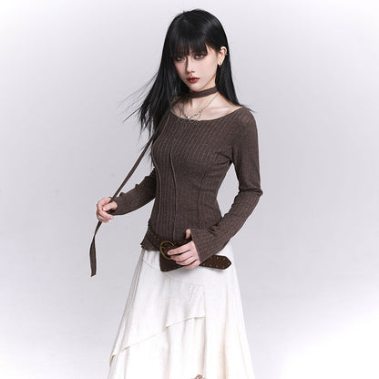 LADYGHOST_White_Ghost_Girl_Print_Slim_Fit_Layering_Women&