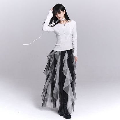 LADYGHOST_White_Ghost_Girl_Print_Slim_Fit_Layering_Women&