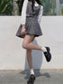 LADYGHOST White Layered Jk Vest And Long Sleeve School Shirt Women&