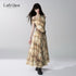 LADYGHOST_Yellow_Plaid_Plunging_Neck_Off_Shoulder_Sleeveless_Women&