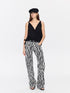 LYUOCHENG Animal Print Casual Mid Low Rise Women&