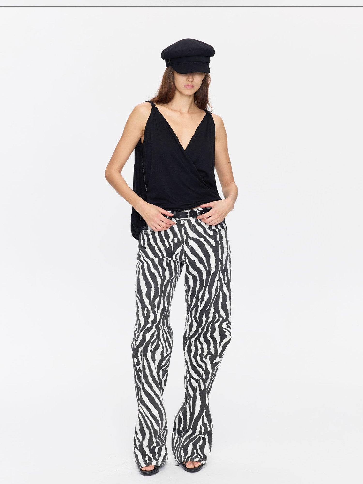 LYUOCHENG Animal Print Casual Mid Low Rise Women&