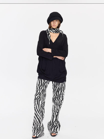 LYUOCHENG Animal Print Casual Mid Low Rise Women&