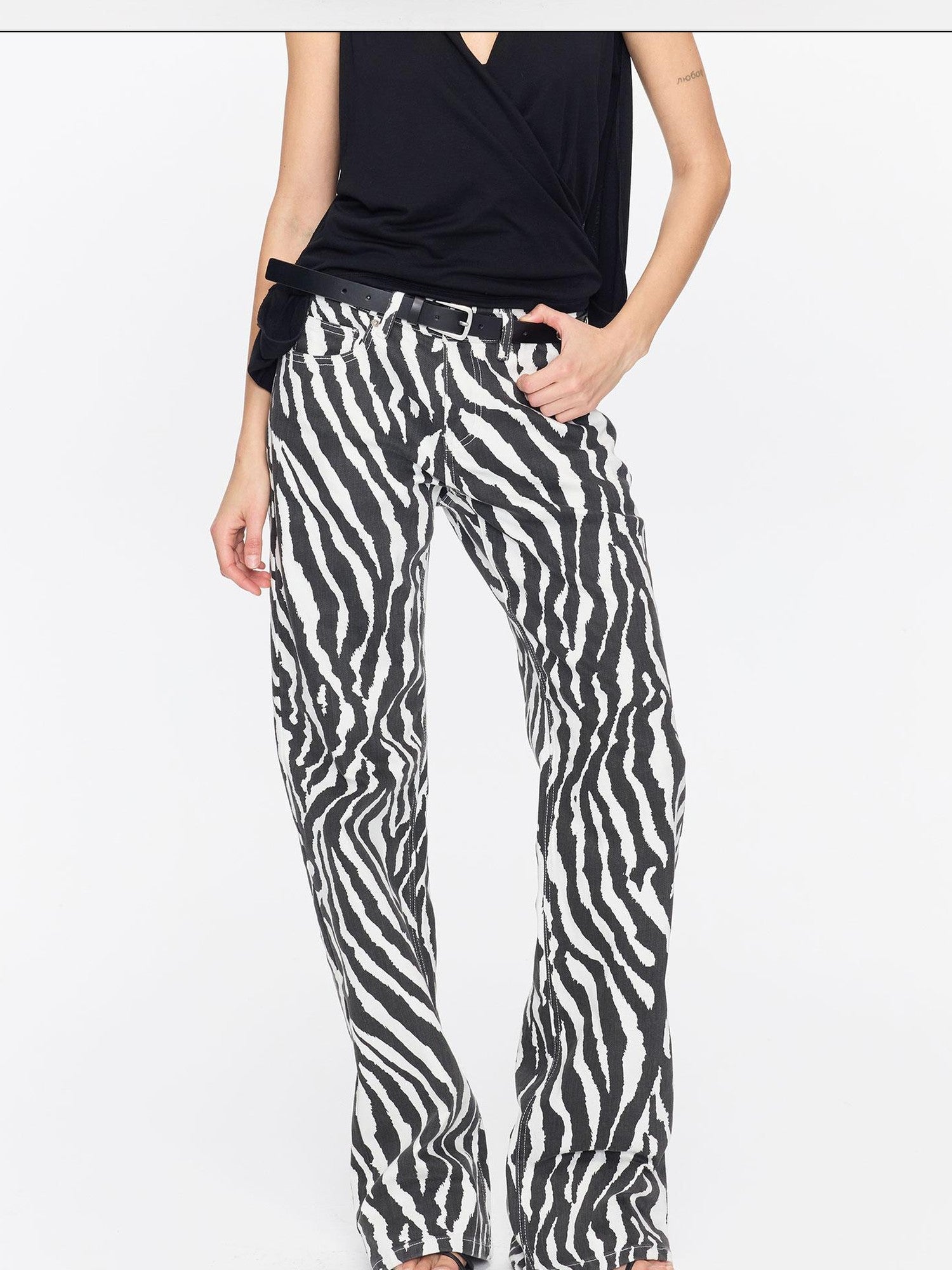 LYUOCHENG Animal Print Casual Mid Low Rise Women&
