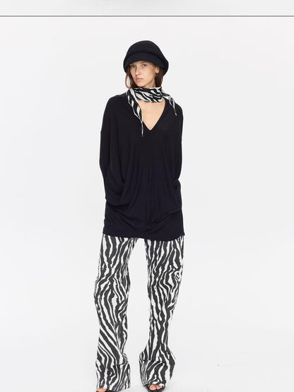 LYUOCHENG Animal Print Casual Mid Low Rise Women&