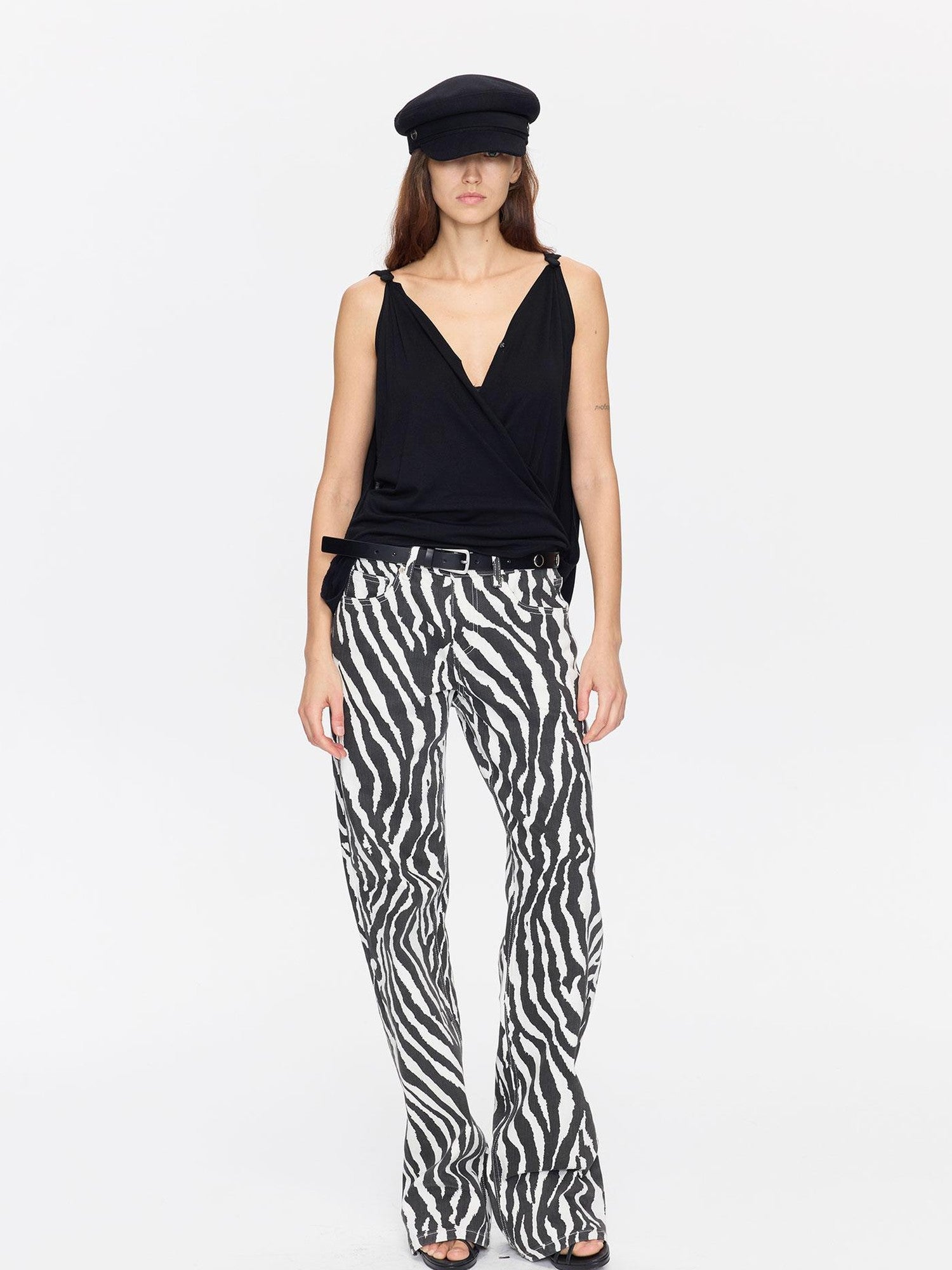 LYUOCHENG Animal Print Casual Mid Low Rise Women&