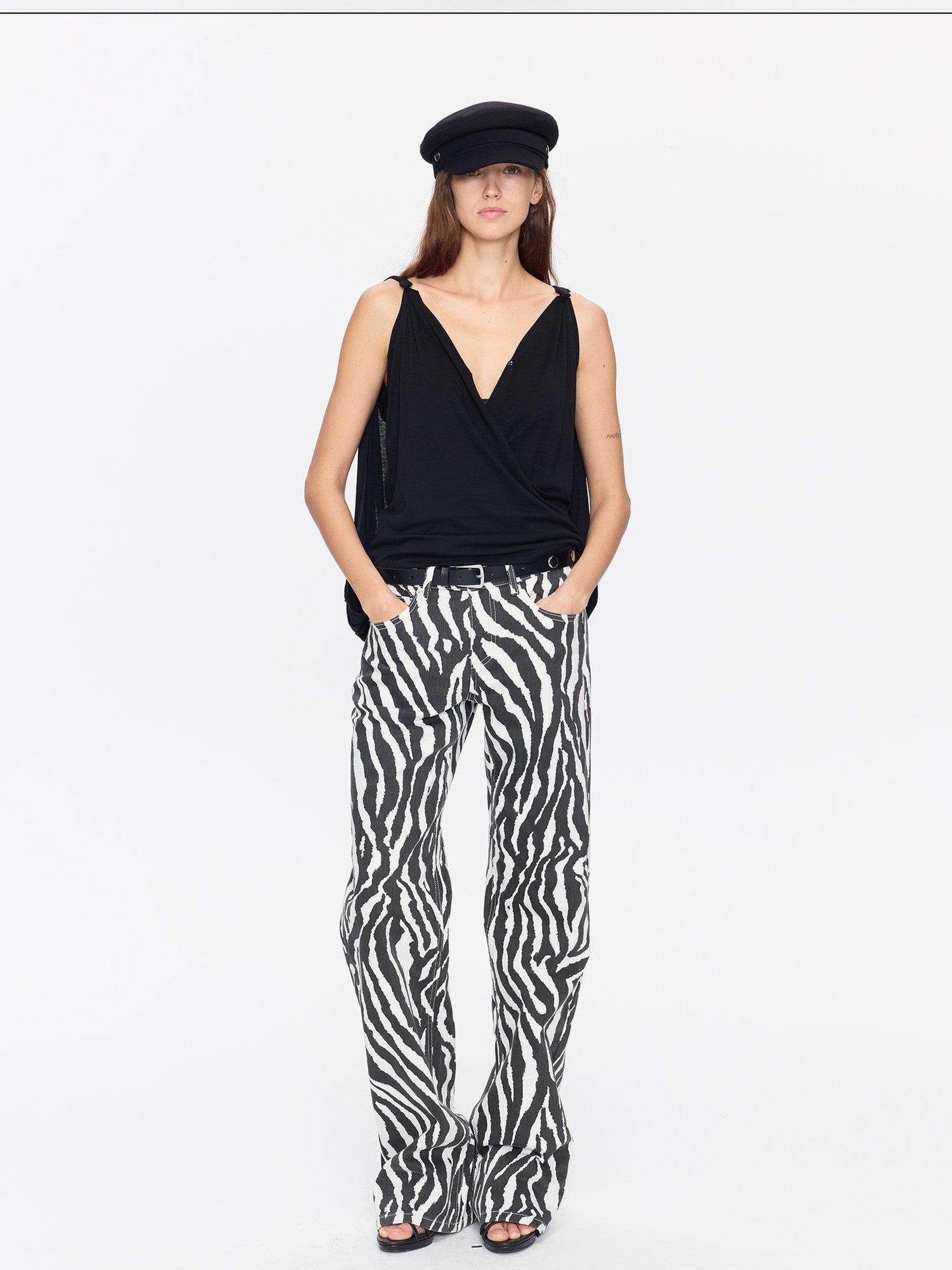 LYUOCHENG Animal Print Casual Mid Low Rise Women&