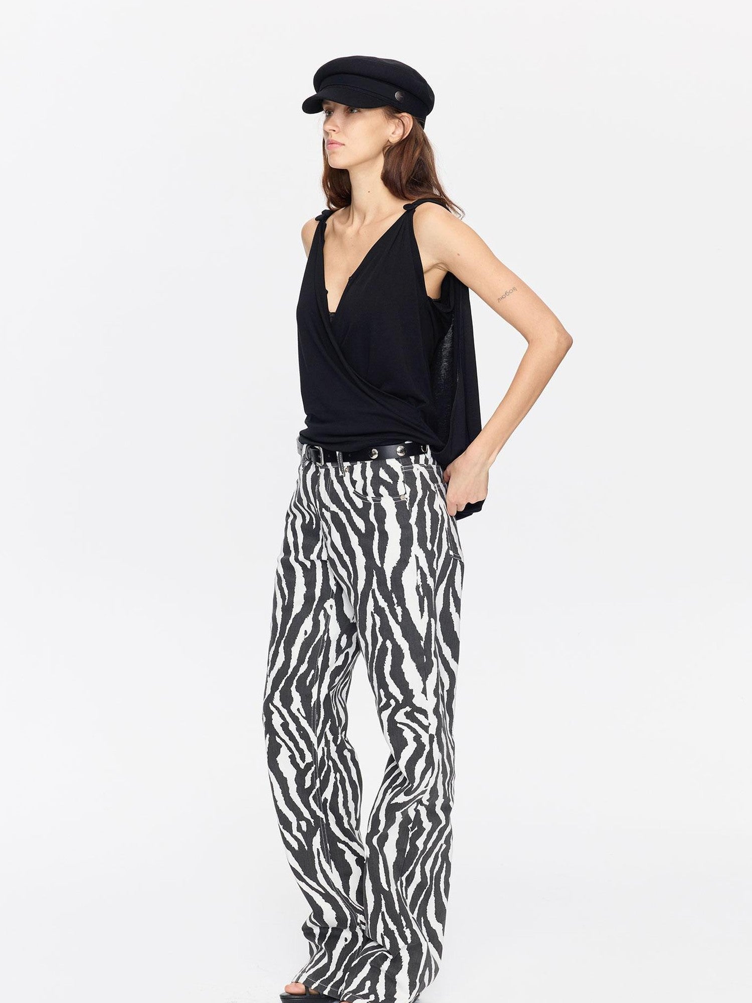 LYUOCHENG Animal Print Casual Mid Low Rise Women&
