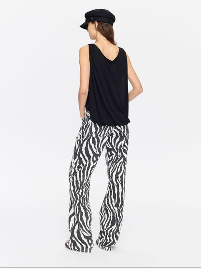 LYUOCHENG Animal Print Casual Mid Low Rise Women&
