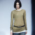 LYUOCHENG_Army_Green_Mesh_Crew_Neck_Straight_Solid_Women&