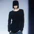 LYUOCHENG_Army_Green_Mesh_Crew_Neck_Straight_Solid_Women&