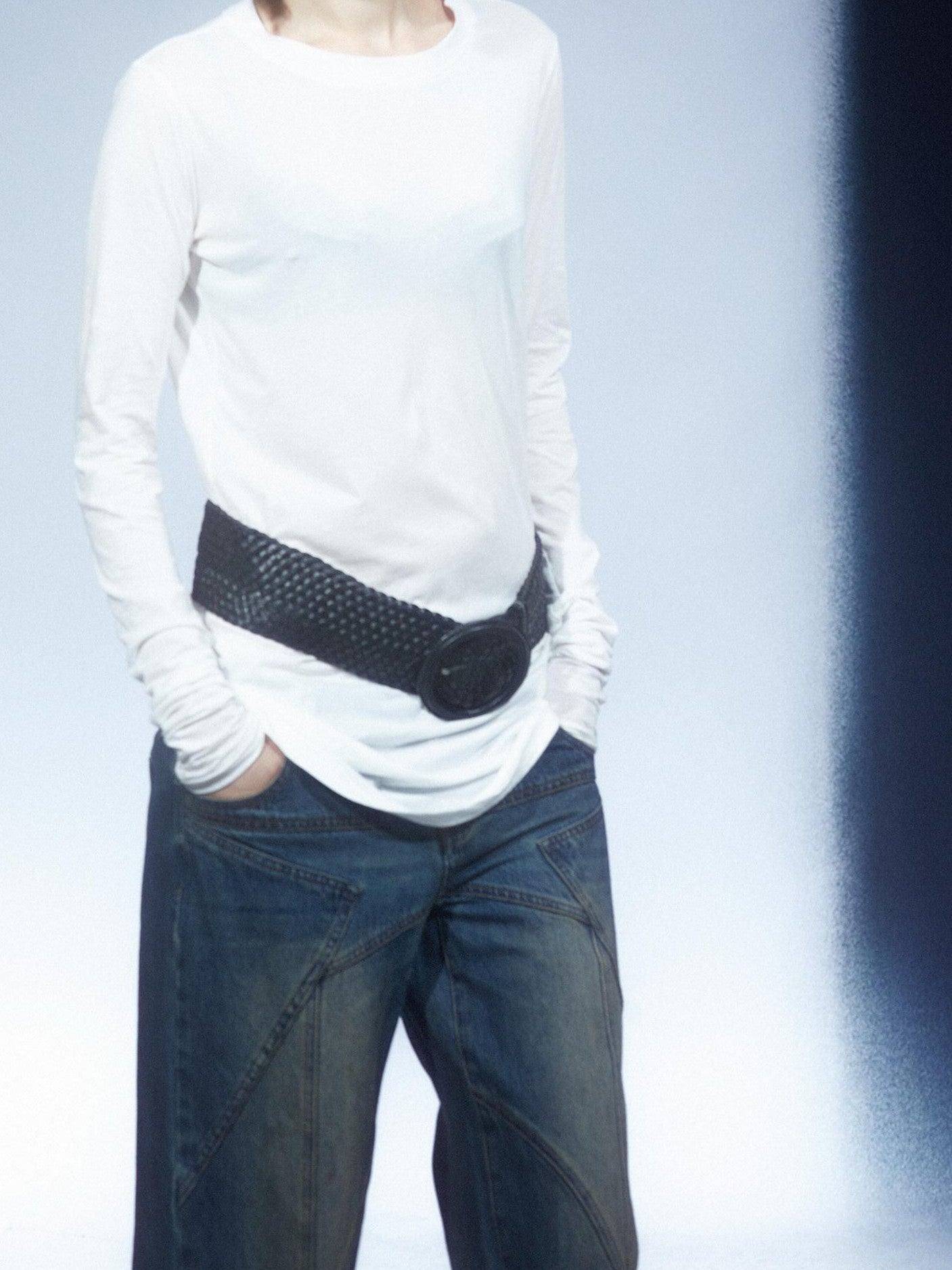 LYUOCHENG Army Green Mesh Crew Neck Straight Solid Women&