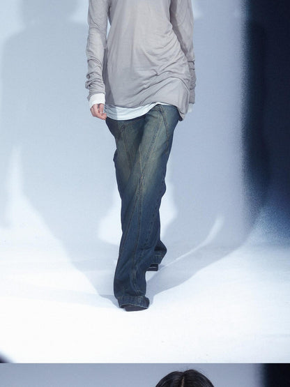 LYUOCHENG Army Green Mesh Crew Neck Straight Solid Women&