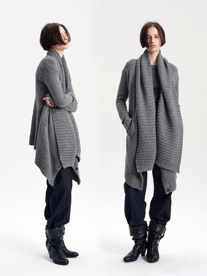 LYUOCHENG Asymmetric Irregular British Vintage Reversible Women&