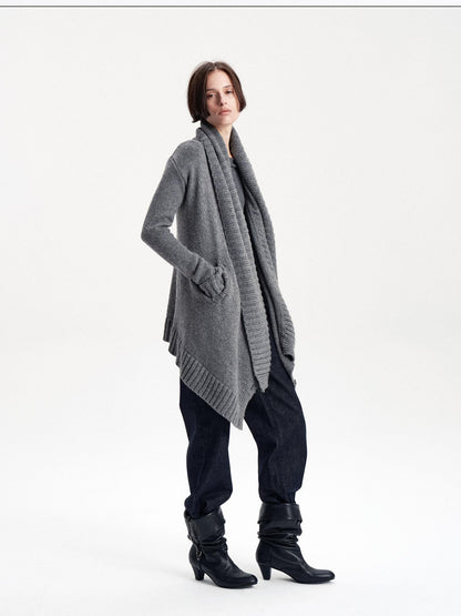 LYUOCHENG Asymmetric Irregular British Vintage Reversible Women&