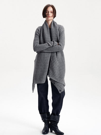 LYUOCHENG Asymmetric Irregular British Vintage Reversible Women&