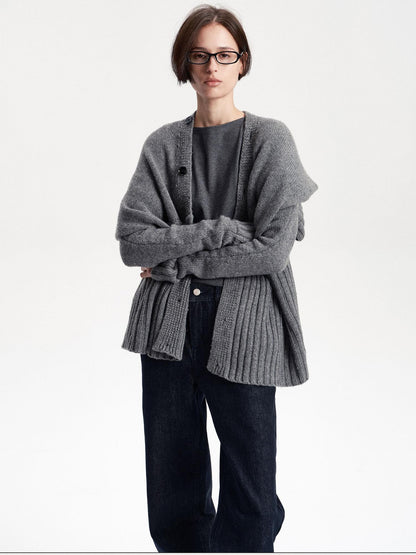 LYUOCHENG Asymmetric Irregular British Vintage Reversible Women&