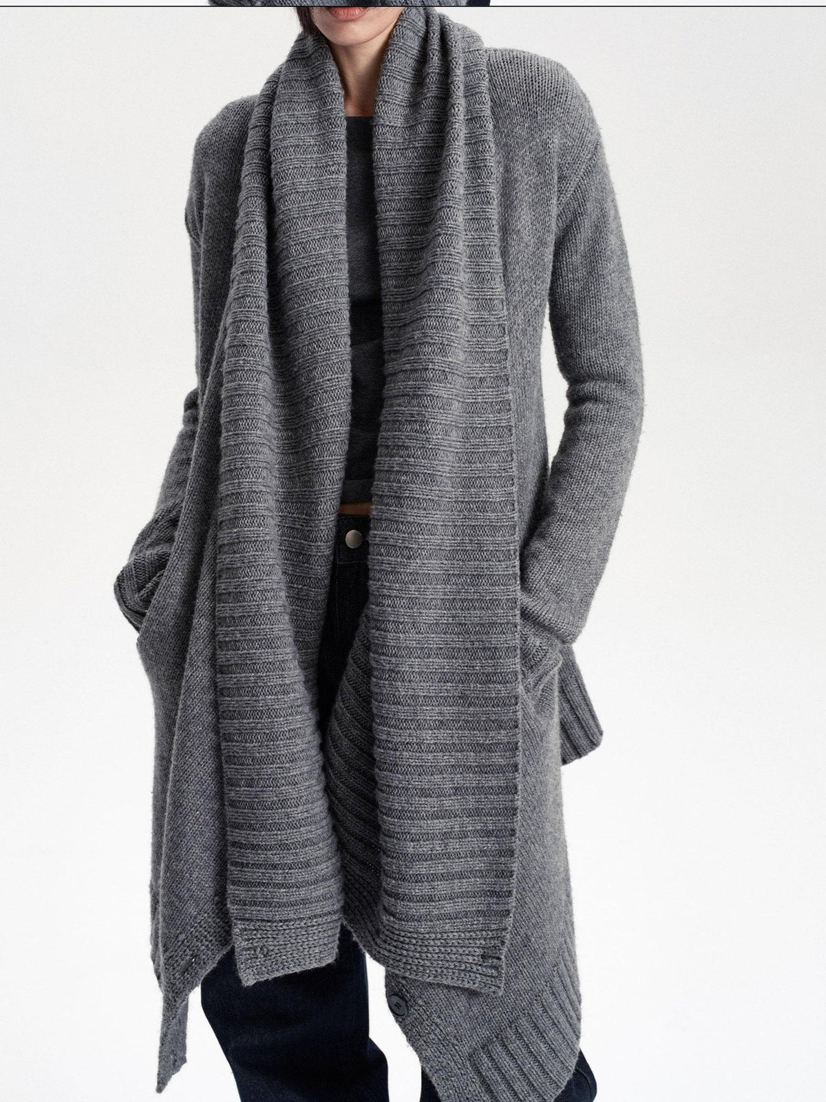 LYUOCHENG Asymmetric Irregular British Vintage Reversible Women&