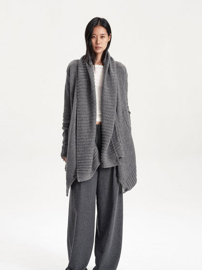 LYUOCHENG Asymmetric Irregular British Vintage Reversible Women&