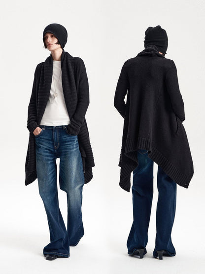 LYUOCHENG Asymmetric Irregular British Vintage Reversible Women&