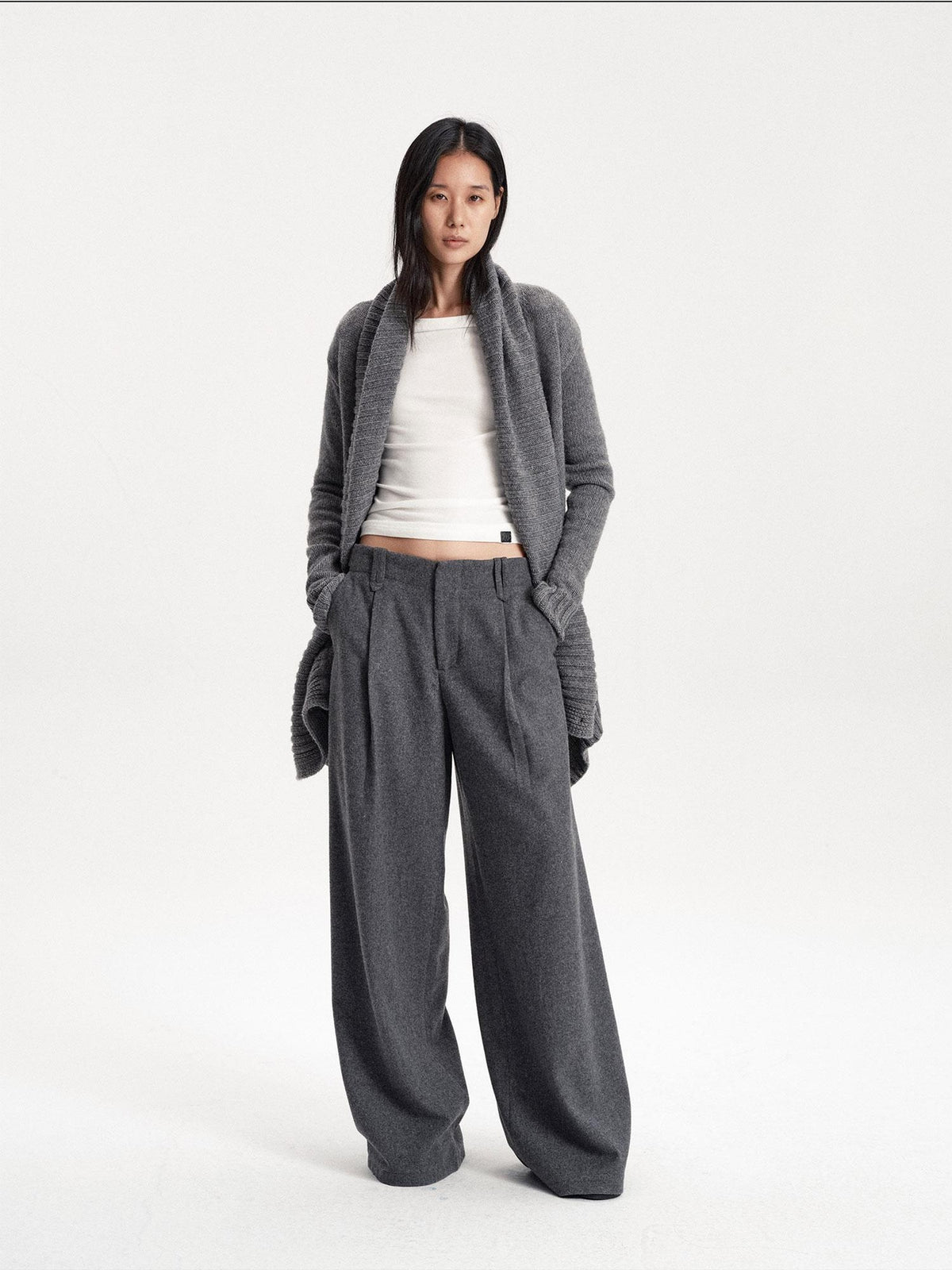 LYUOCHENG Asymmetric Irregular British Vintage Reversible Women&