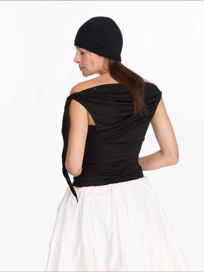 LYUOCHENG Asymmetric Knot Sleeveless Top
